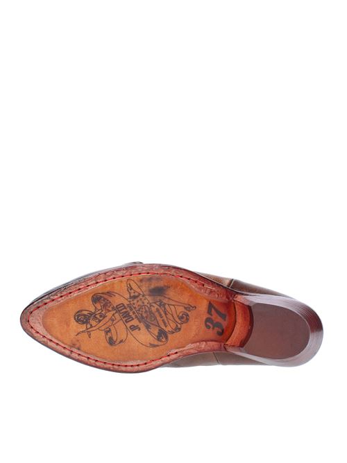 Leather ankle boots JP/DAVID | 34263/7 CANDYMARRONE CUOIO SCURO